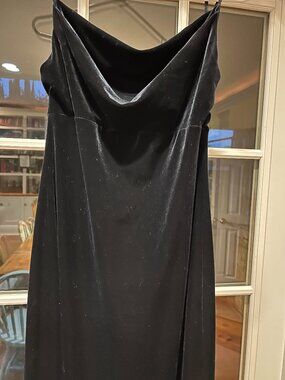 Ann Taylor Loft Black Velvet Evening Dress Sz 6